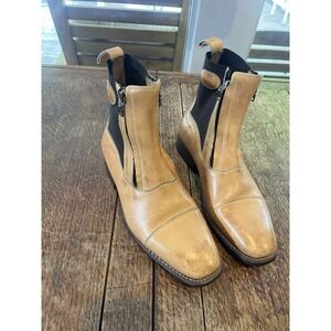DeNiro T03 Otranto short riding boots Tan Size EU 39 Vibram Soles